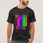Praire Dogs Animal Rainbow Bubble met Silhouette T-shirt (Voorkant)