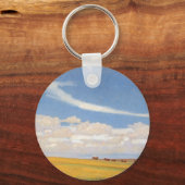 Prairie After Storm van Maynard Dixon, Vintage Kun Sleutelhanger (Voorkant)