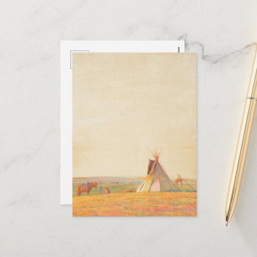 Prairie Avond door Maynard Dixon Feestdagenkaart (Voorkant / Achterkant in situ)