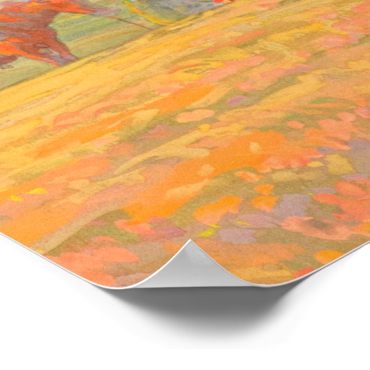 Prairie Avond door Maynard Dixon Poster (Hoek)