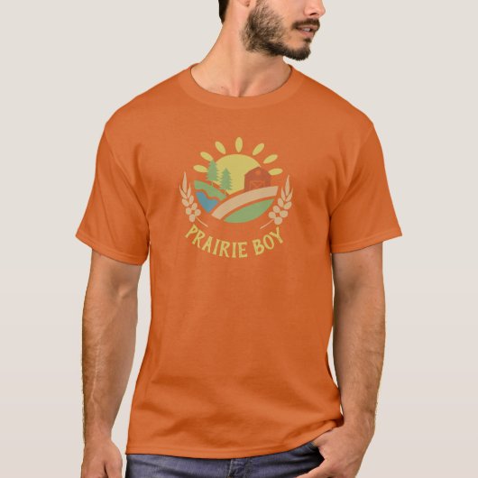 Prairie Boy in Saskatchewan, Alberta en Manitoba T-shirt (Voorkant)