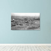 Prairie City, Oregon Birds Eye Uitzicht Canvas Afdruk (Insitu (Houten vloer))