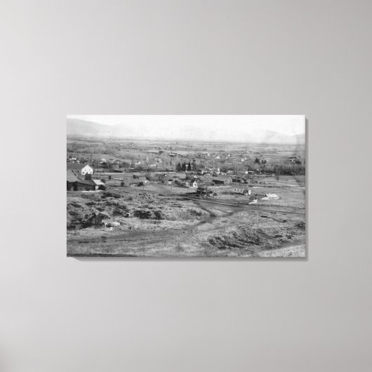 Prairie City, Oregon Birds Eye Uitzicht Canvas Afdruk (Voorkant)