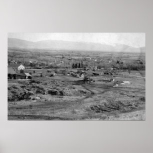 Prairie City, Oregon Birds Eye Uitzicht Poster