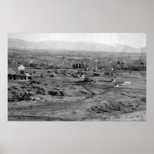 Prairie City, Oregon Birds Eye Uitzicht Poster (Voorkant)