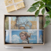 Prairie Cowgirl Collage Decoupage Tissuepapier (Geschenk)