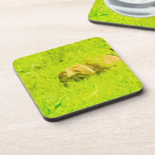 Prairie Dog Abstract Impressionisme Bier Onderzetter (Linkerzijde)