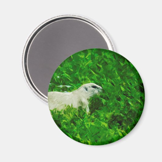 Prairie Dog Abstract Impressionisme Magneet (Voorkant / Achterkant)