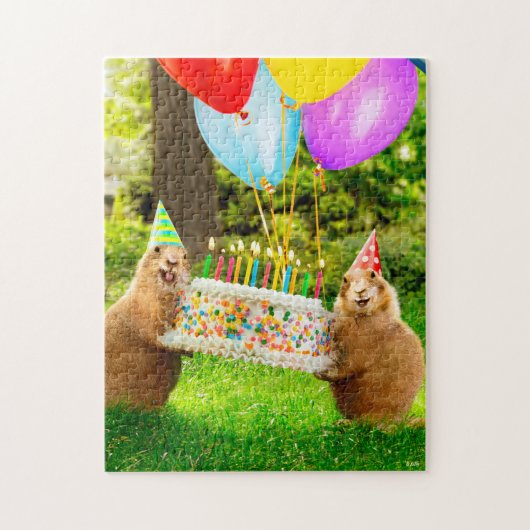 Prairie Dog Birthday Party Legpuzzel (Verticaal)