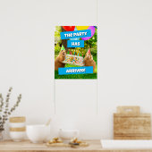 Prairie Dog Birthday Party Poster (Keuken)