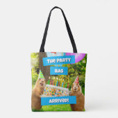Prairie Dog Birthday Party Tote Bag (Achterkant)