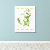 Prairie dog canvas afdruk (Insitu (Houten vloer))