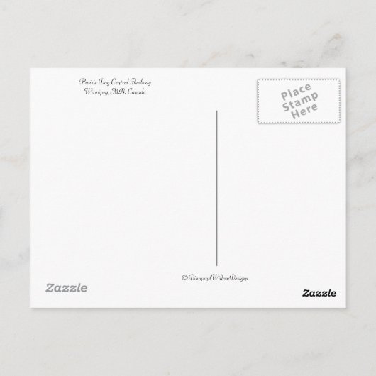 Prairie Dog Central Steam Engine #3 Briefkaart (Achterkant)