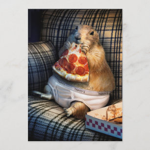 Prairie Dog Eating Pizza Kaart