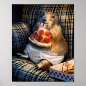 Prairie Dog Eating Pizza Poster (Voorkant)