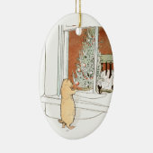 Prairie Dog en kerstboom Keramisch Ornament (Rechts)