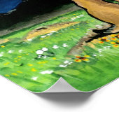 Prairie Dog Family and Moon Poster Navy Night (Hoek)