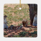 Prairie Dog Family Keramisch Ornament (Achterkant)