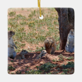 Prairie Dog Family Keramisch Ornament