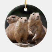 Prairie Dog Family Keramisch Ornament (Achterkant)