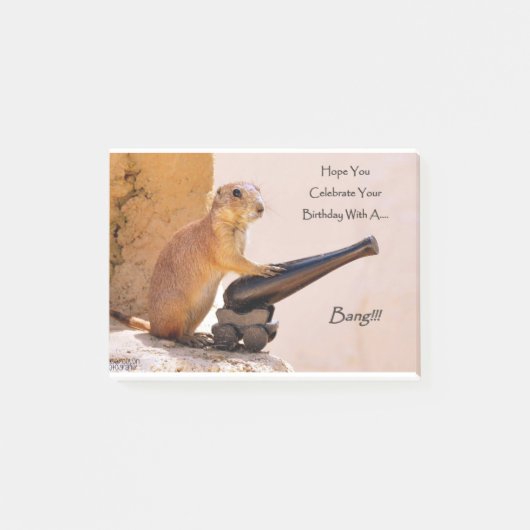 Prairie Dog - grappig - Happy Birthday Post-it® Notes (Voorkant)