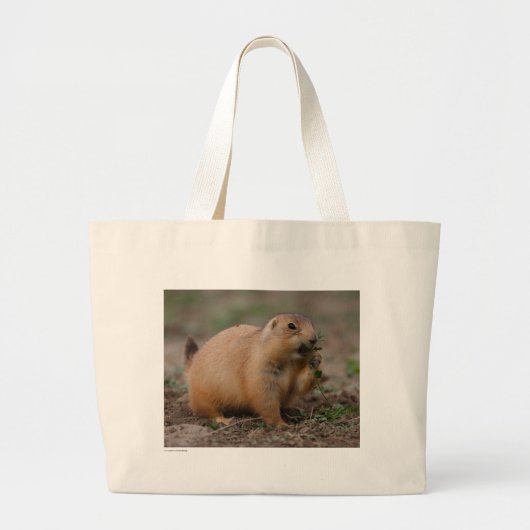 Prairie Dog Grote Tote Bag (Voorkant)