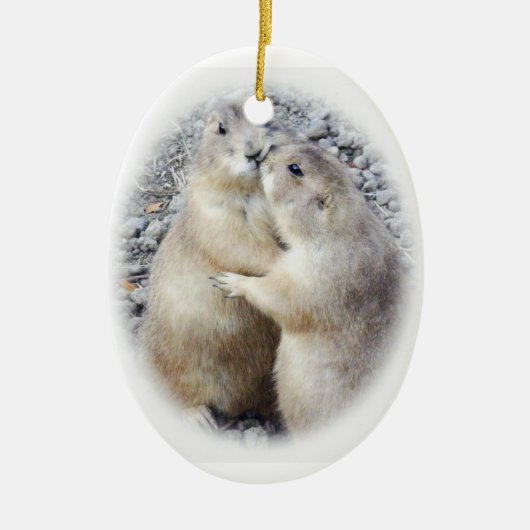 Prairie Dog Kiss Ornament (Voorkant)