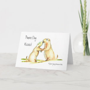 Prairie Dog Kisses! Greeting Card Kaart