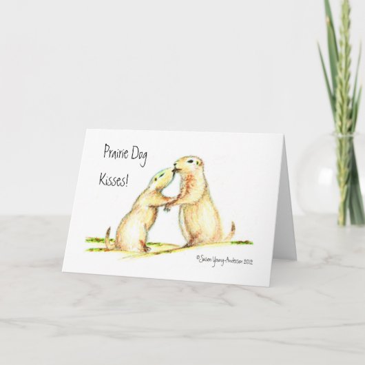 Prairie Dog Kisses! Greeting Card Kaart (Voorkant)