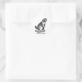 Prairie Dog Logo (lijnkunst) Ronde Sticker (Tas)