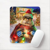 Prairie Dog met kerstlichten Muismat (Met muis)