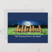 Prairie Dog Moon Whimsical Waterverf Briefkaart (Voorkant / Achterkant)