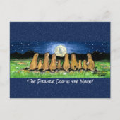 Prairie Dog Moon Whimsical Waterverf Briefkaart (Voorkant)
