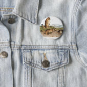Prairie Dog of Prairie marmot squirrel Camping Ronde Button 5,7 Cm (In situ)