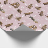 Prairie Dog Party Inpakpapier (Stoffig Roze) (Hoek)
