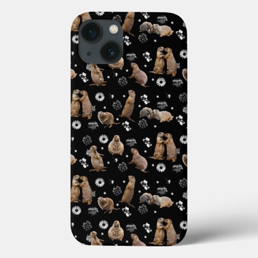 Prairie Dog Party iPad Mini Hoes (Zwart) (Achterkant)
