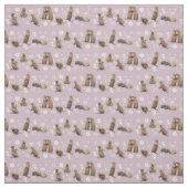 Prairie Dog Party Stof (Stoffig Roze) (Swatch)