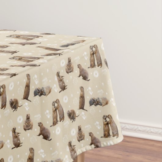 Prairie Dog Party Tablecloth (Cream) Tafelkleed (Voorbeeld)