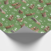 Prairie Dog Party wrapping Paper (groen) Cadeaupapier (Hoek)