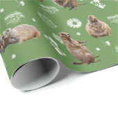 Prairie Dog Party wrapping Paper (groen) Cadeaupapier (Rol Hoek)