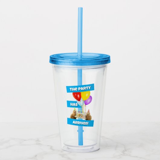 Prairie Dog Verjaardagsfeestje Acryl Drinkbeker (Voorkant)