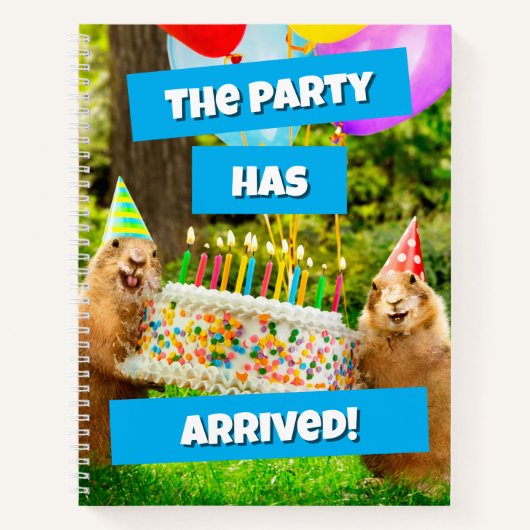 Prairie Dog Verjaardagsfeestje Notitieboek (Voorkant)