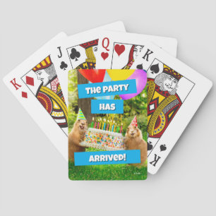 Prairie Dog Verjaardagsfeestje Pokerkaarten
