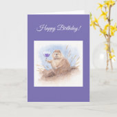 Prairie Dog-verjaardagskaart Kaart (Gele Bloem)