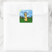 Prairie Dog Vierkante Sticker (Tas)