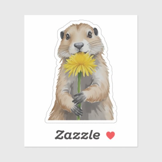Prairie Dog Watercolor Sticker (Vel)
