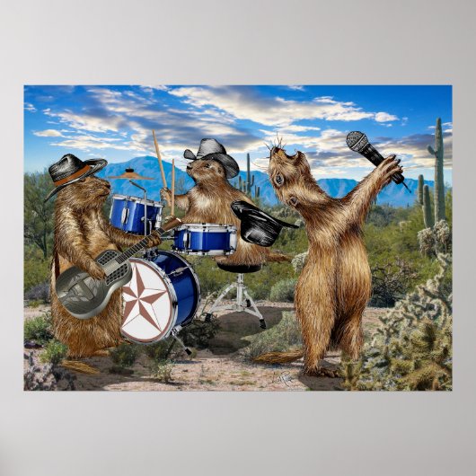 Prairie Dogs Band Poster (Voorkant)