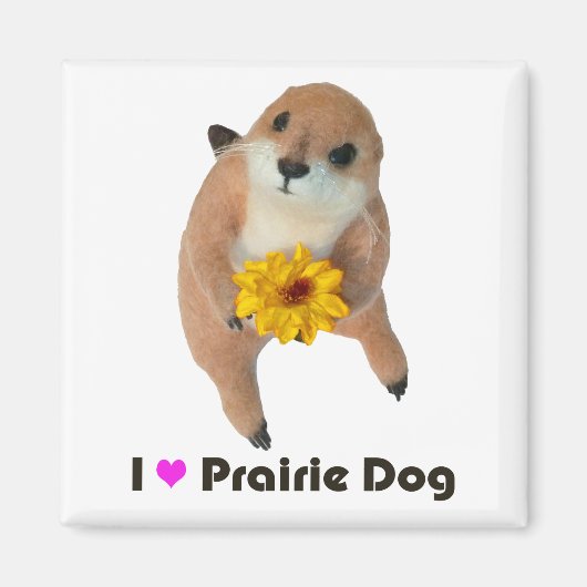 Prairie Dog's gevulde speelgoed Magneet (Voorkant)