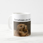Prairie Dogs Hugging Koffiemok (Voorkant links)