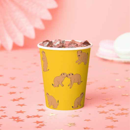 Prairie Dogs Papieren Bekers (Insitu)